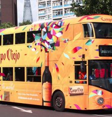 full wrap campo viejo bus london bus advertising